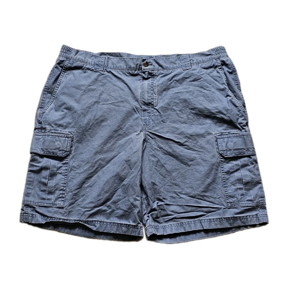 L.L.Bean Comfort Waist Tropic Cargo Shorts Men's Size 42 Blue Canvas Cotton